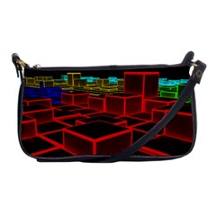 3d Abstract Model Texture Shoulder Clutch Bag by Ravend