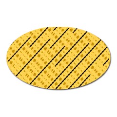 Background Yellow Background Oval Magnet by Ravend