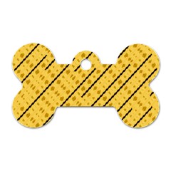 Background Yellow Background Dog Tag Bone (two Sides) by Ravend