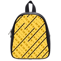 Background Yellow Background School Bag (small) by Ravend