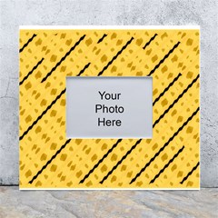 Background Yellow Background White Wall Photo Frame 5  X 7 