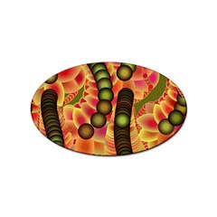 Abstract Background Digital Green Sticker (oval) by Ravend