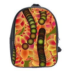 Abstract Background Digital Green School Bag (xl) by Ravend