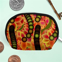 Abstract Background Digital Green Accessory Pouch (medium) by Ravend