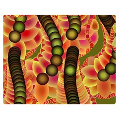 Abstract Background Digital Green One Side Premium Plush Fleece Blanket (medium)