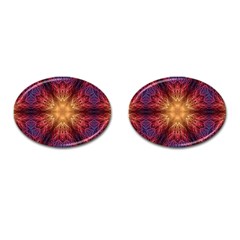 Fractal Abstract Artistic Cufflinks (oval)