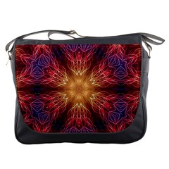 Fractal Abstract Artistic Messenger Bag by Ravend