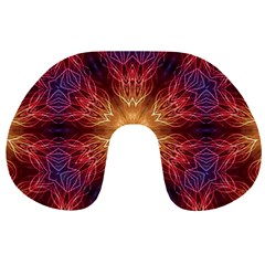 Fractal Abstract Artistic Travel Neck Pillow by Ravend