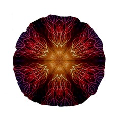 Fractal Abstract Artistic Standard 15  Premium Flano Round Cushions by Ravend