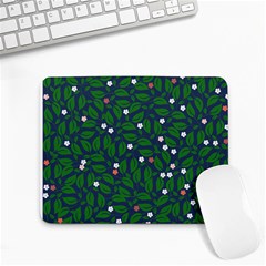 Leaves Flowers Green Background Nature Small Mousepad by Ravend