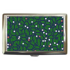 Leaves Flowers Green Background Nature Cigarette Money Case by Ravend