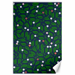 Leaves Flowers Green Background Nature Canvas 24  X 36  by Ravend