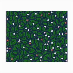 Leaves Flowers Green Background Nature Small Glasses Cloth (2 Sides) by Ravend