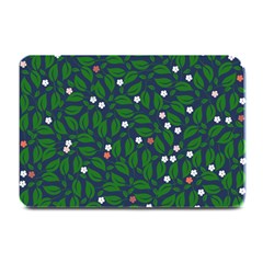 Leaves Flowers Green Background Nature Plate Mats by Ravend