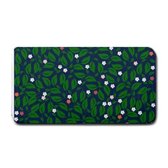 Leaves Flowers Green Background Nature Medium Bar Mat by Ravend