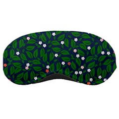 Leaves Flowers Green Background Nature Sleeping Mask by Ravend