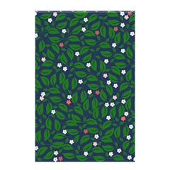 Leaves Flowers Green Background Nature Shower Curtain 48  X 72  (small)  by Ravend