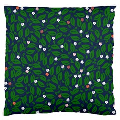 Leaves Flowers Green Background Nature Standard Premium Plush Fleece Cushion Case (two Sides) by Ravend