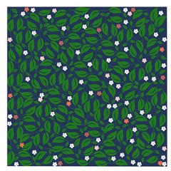 Leaves Flowers Green Background Nature Wooden Puzzle Square by Ravend