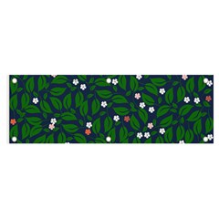 Leaves Flowers Green Background Nature Banner And Sign 6  X 2 