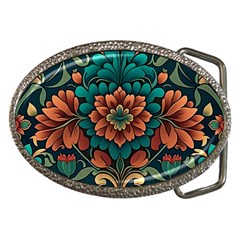 Flower Pattern Modern Floral Belt Buckles by Ravend