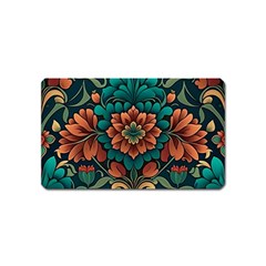 Flower Pattern Modern Floral Magnet (name Card)