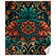 Flower Pattern Modern Floral Canvas 8  X 10  by Ravend