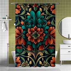 Flower Pattern Modern Floral Shower Curtain 48  X 72  (small)  by Ravend