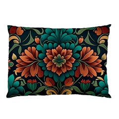 Flower Pattern Modern Floral Pillow Case (two Sides) by Ravend