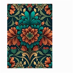 Flower Pattern Modern Floral Large Garden Flag (two Sides) by Ravend