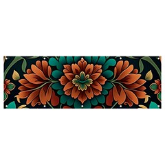 Flower Pattern Modern Floral Banner And Sign 12  X 4  by Ravend