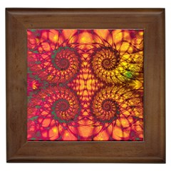 Abstract Art Pattern Fractal Design Framed Tile by Ravend