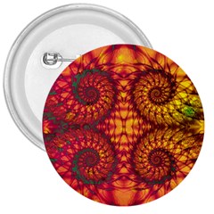 Abstract Art Pattern Fractal Design 3  Buttons by Ravend