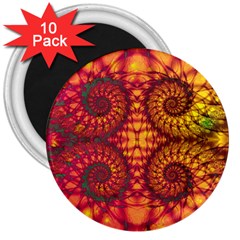 Abstract Art Pattern Fractal Design 3  Magnets (10 Pack)  by Ravend