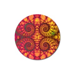 Abstract Art Pattern Fractal Design Magnet 3  (round) by Ravend