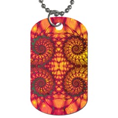 Abstract Art Pattern Fractal Design Dog Tag (two Sides) by Ravend