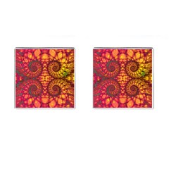 Abstract Art Pattern Fractal Design Cufflinks (square) by Ravend