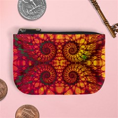 Abstract Art Pattern Fractal Design Mini Coin Purse by Ravend