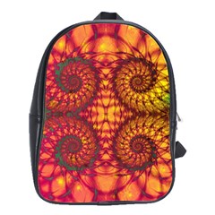 Abstract Art Pattern Fractal Design School Bag (large)