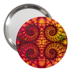 Abstract Art Pattern Fractal Design 3  Handbag Mirrors by Ravend