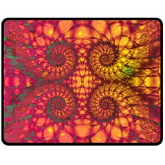 Abstract Art Pattern Fractal Design Fleece Blanket (medium) by Ravend