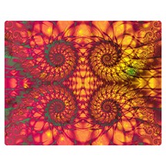 Abstract Art Pattern Fractal Design Premium Plush Fleece Blanket (medium) by Ravend