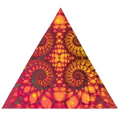 Abstract Art Pattern Fractal Design Wooden Puzzle Triangle by Ravend