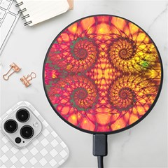 Abstract Art Pattern Fractal Design Wireless Fast Charger(black) by Ravend