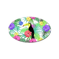 Sheets Tropical Nature Green Plant Sticker Oval (100 Pack)