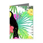 Sheets Tropical Nature Green Plant Mini Greeting Card Left