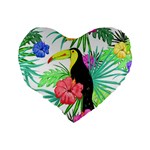 Sheets Tropical Nature Green Plant Standard 16  Premium Heart Shape Cushions Back