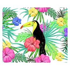 Sheets Tropical Nature Green Plant Premium Plush Fleece Blanket (small) by Ravend