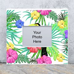 Sheets Tropical Nature Green Plant White Wall Photo Frame 5  X 7 