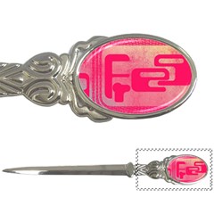 Pink Background Grunge Texture Letter Opener by Ravend